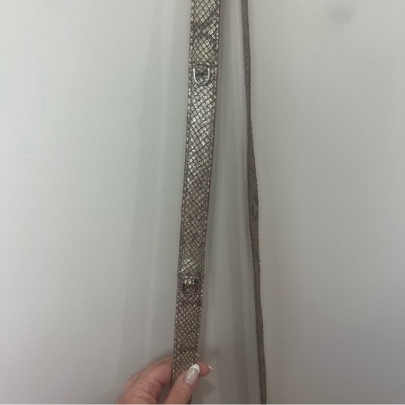 Hammitt Snake Print Leather Cross Body Bag Silver Gray - Picture 4 of 6